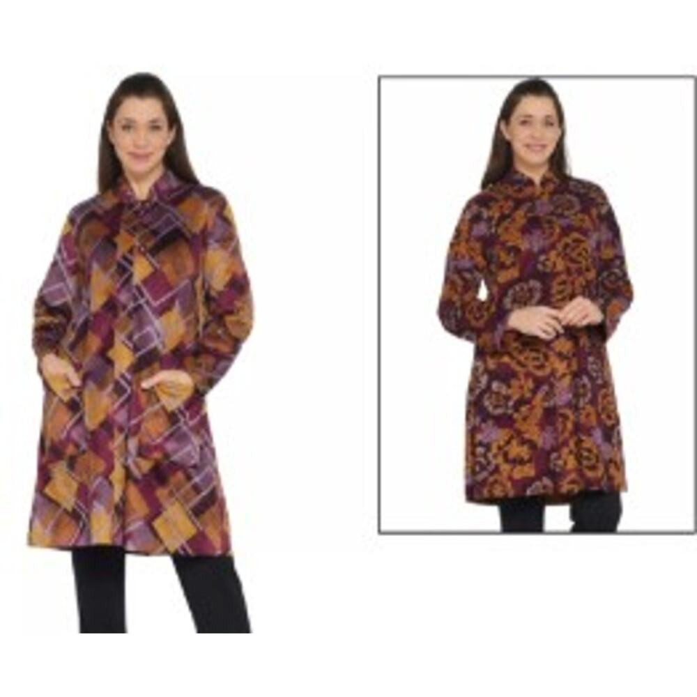 LOGO by Lori Women’s Goldstein Reversible Fleece Coat